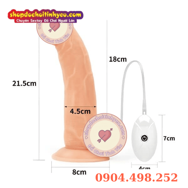 Dương Vật Giả Rung Kèm Dây Đai Đeo Điều Khiển Remote INGEN