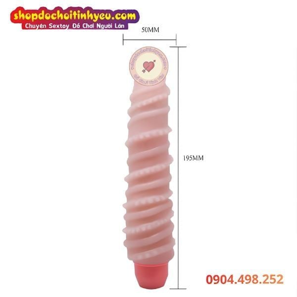 Dương Vật Giả Rung Thiết Kế Xoắn Ốc Có Thể Uốn Cong BAILE