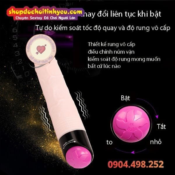Dương vật giả rung ngoáy xoay SEX baile cầm tay giá rẻ cho nữ