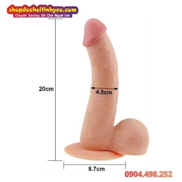 Dương Vật Giả To Cong Đế Hít Kèm Bìu Mềm THE ULTRA SOFT DUDE