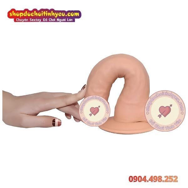 Dương Vật Giả To Cong Đế Hít Kèm Bìu Mềm THE ULTRA SOFT DUDE