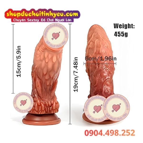 Dương Vật Giả To Khủng Đế Hít Có Gân Vảy Nổi Ma Sát Cực Sướng
