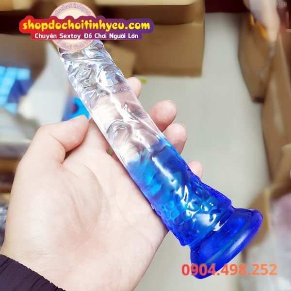 Dương vật giả TPE trong suốt màu sắc đẹp hít tường giá rẻ