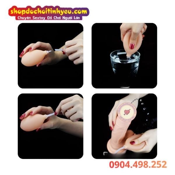 Dương vật giả xuất tinh hít tường chính hãng lovetoy mềm mại