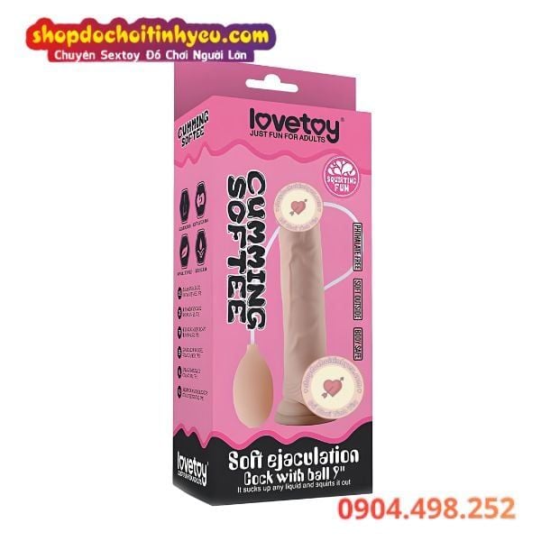 Dương vật giả xuất tinh hít tường chính hãng lovetoy mềm mại