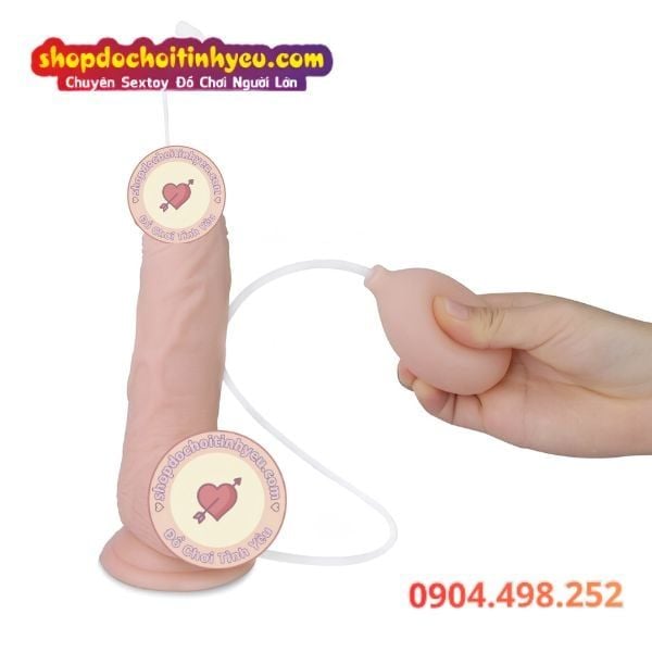 Dương vật giả xuất tinh hít tường chính hãng lovetoy mềm mại