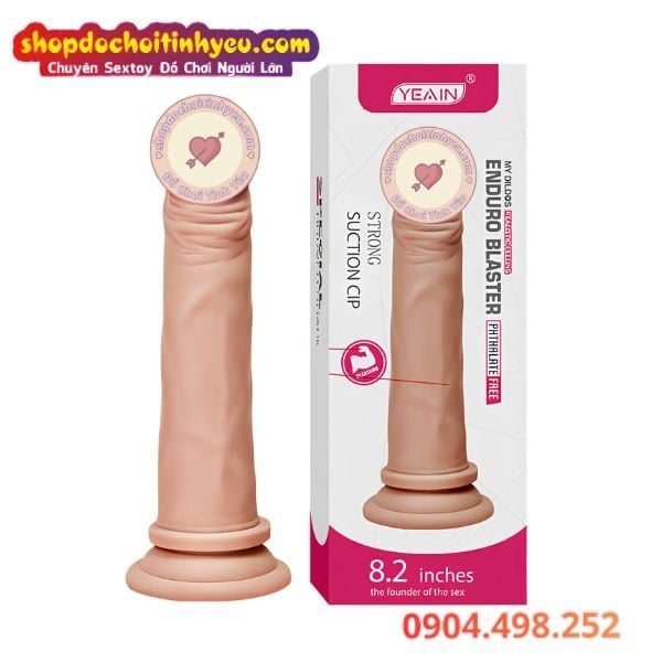 Dương vật giả YEAIN hồng 21cm silicon siêu mềm dẻo hít tường