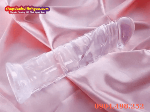 Dương vật giả hít tường trong suốt