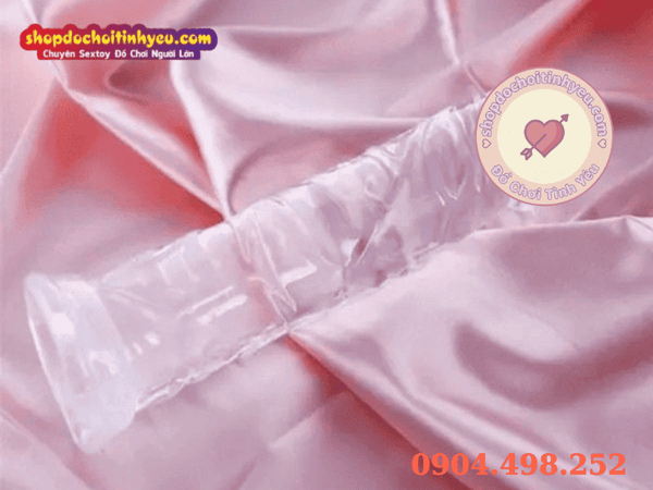 Dương vật giả hít tường trong suốt