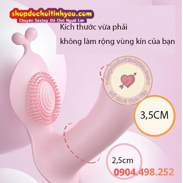 Dương vật giả tỏa nhiệt tai thỏ Lilo đeo mặc điều khiển từ xa