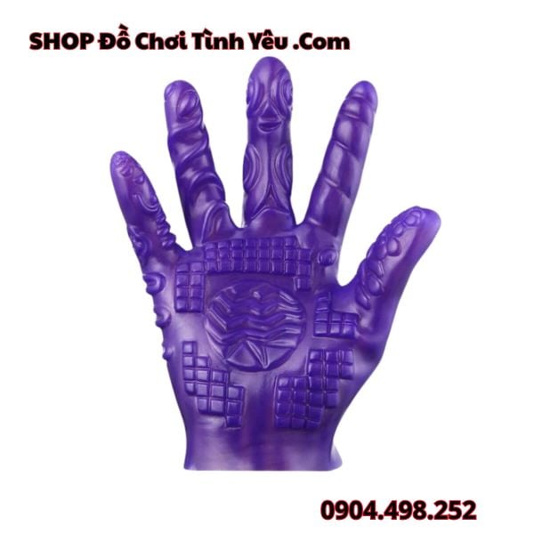 Găng Tay Silicone Móc Bướm Nhiều Gân Nổi Kích Thích Bạn Tình