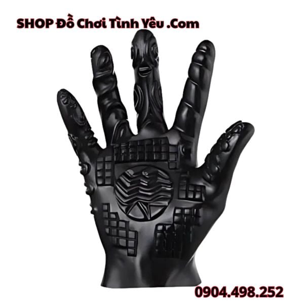 Găng Tay Silicone Móc Bướm Nhiều Gân Nổi Kích Thích Bạn Tình