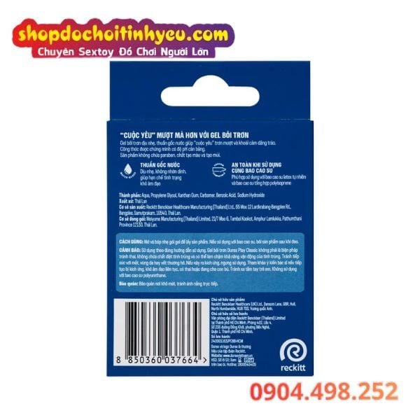 Gel Bôi Trơn Gốc Nước Durex Play Classic Dạng Gói Tiện Lợi