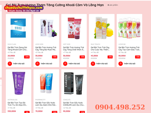 Shop Đồ Chơi Tình Yêu cung cấp gel hương thơm chính hãng kín đáo
