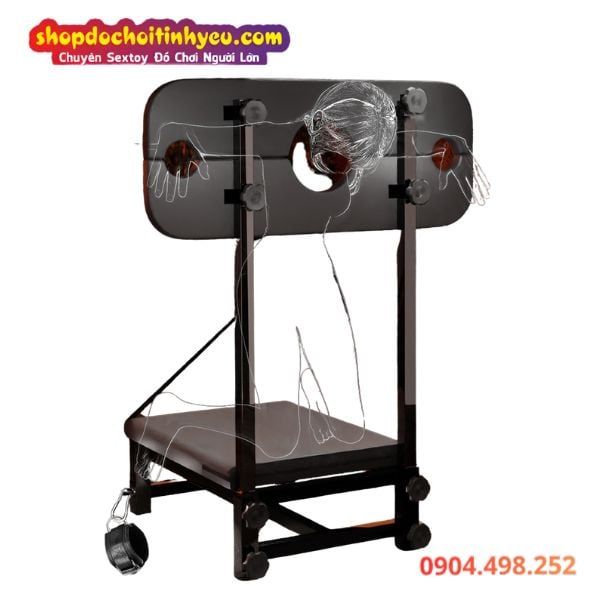 Ghế Tình Yêu Còng Cổ Và Tay Kèm Khóa Chân Ràng Buộc Bạn Tình