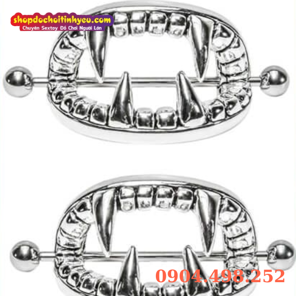 Khuyên núm vú thép không gỉ hình miệng táo bạo quyến rũ