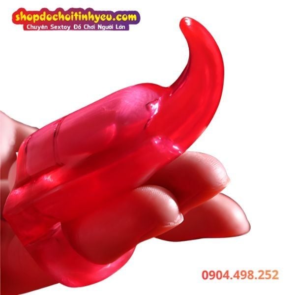 Lưỡi Đeo Ngón Tay Rung Liếm Kích Thích Đa Điểm Nhạy Cảm