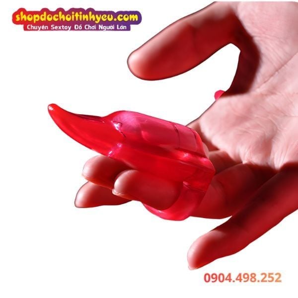 Lưỡi Đeo Ngón Tay Rung Liếm Kích Thích Đa Điểm Nhạy Cảm