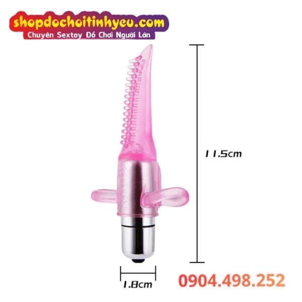 Lưỡi Rung Mini Đeo Ngón Tay Có Nhiều Hạt Gai Nổi Kích Thích