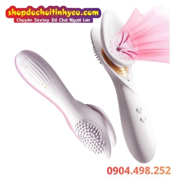 Máy Bú Hút Xoáy Tích Hợp Mặt Cọ Rung Kích Thích Lên Đỉnh