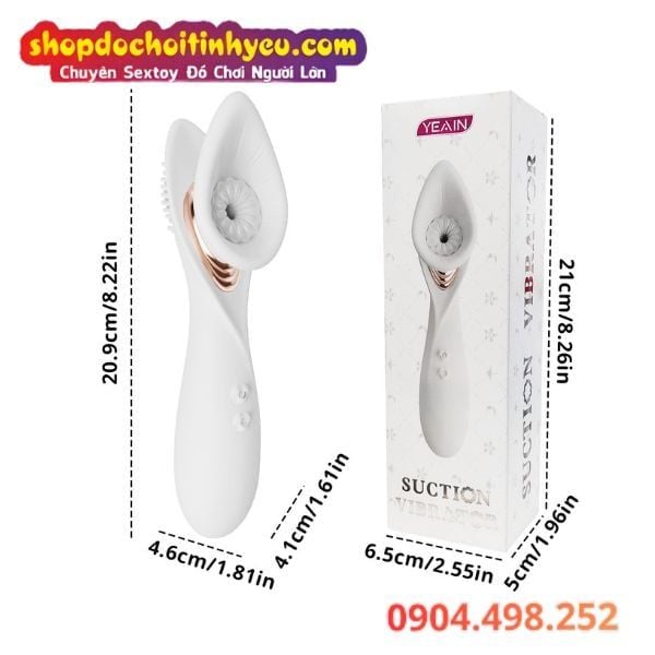 Máy Bú Hút Xoáy Tích Hợp Mặt Cọ Rung Kích Thích Lên Đỉnh