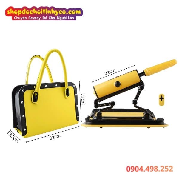 Máy Làm Tình X5 Rung Thụt Có Nhiệt Ngụy Trang Túi Xách Vàng
