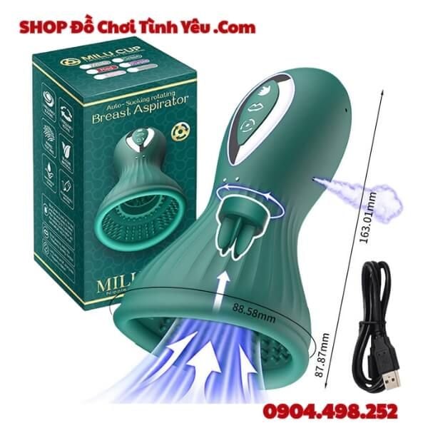 Máy Liếm Bú Mút Âm Đạo Núm Vú Đa Chế Độ Massage MILU CUP