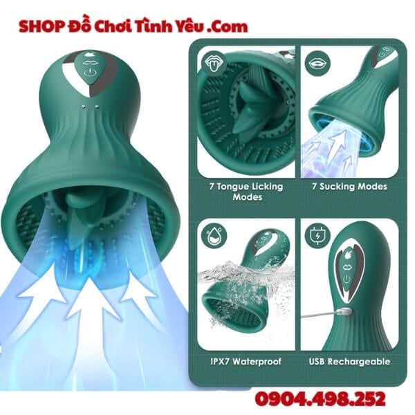 Máy Liếm Bú Mút Âm Đạo Núm Vú Đa Chế Độ Massage MILU CUP