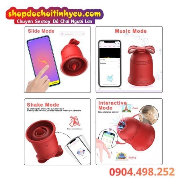 Máy Liếm Hút Âm Đạo Ngụy Trang Chiếc Chuông Có Điều Khiển App