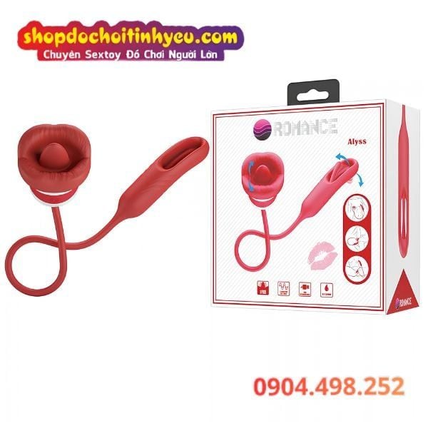 Máy Lưỡi Liếm Dây Kèm Đầu Que Rung Có Thanh Vỗ Đập ALYSS