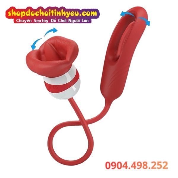 Máy Lưỡi Liếm Dây Kèm Đầu Que Rung Có Thanh Vỗ Đập ALYSS