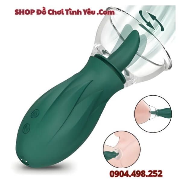 Máy Lưỡi Liếm Mút Hột Le Âm Đạo Kích Thích Cực Khoái Nữ Giới