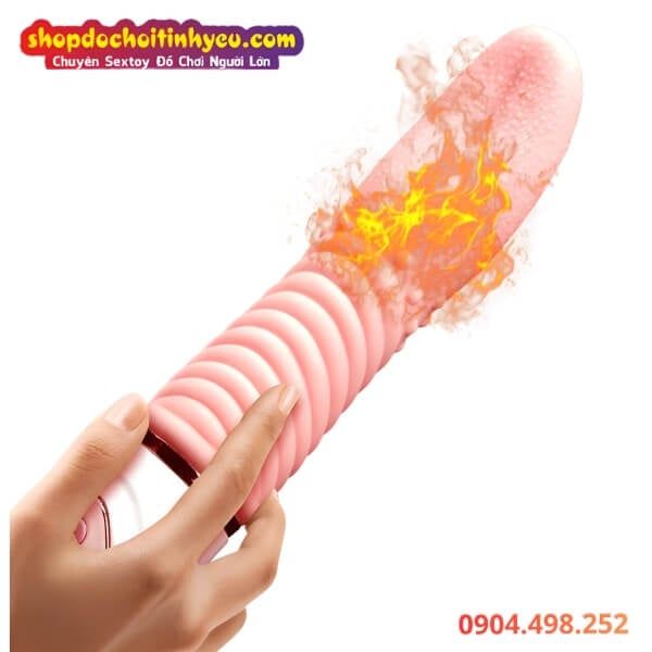 Máy Lưỡi Liếm Rung Lắc Kích Thích Âm Đạo Có Tỏa Nhiệt Tự Động