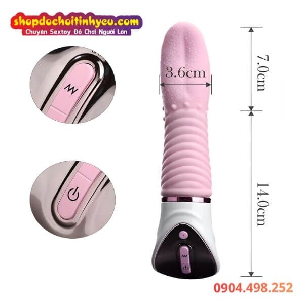 Máy Lưỡi Liếm Rung Lắc Kích Thích Âm Đạo Có Tỏa Nhiệt Tự Động
