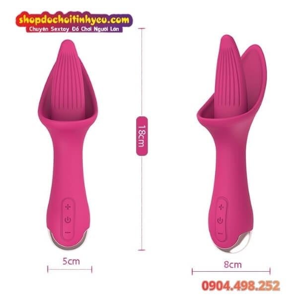 Máy Lưỡi Rung Liếm Thủ Dâm Kích Thích Âm Đạo Núm Vú Cho Nữ