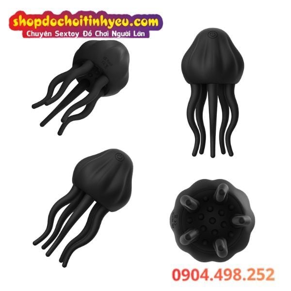 Máy Luyện Tập Dương Vật Thiết Kế Hình Con Sứa Rung Kích Thích