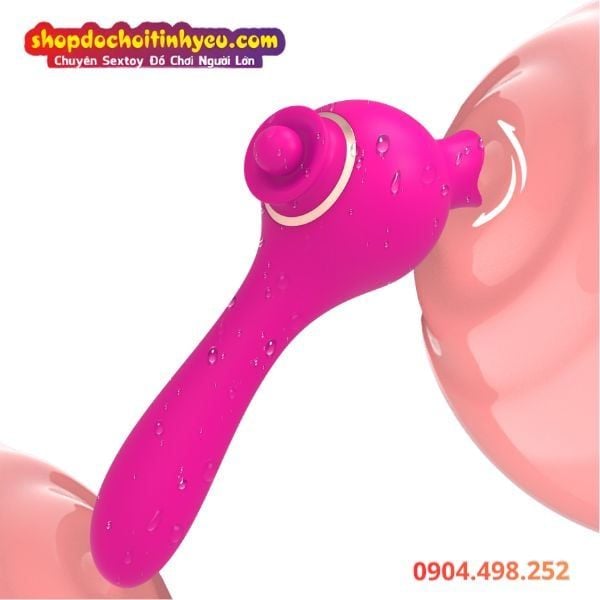 Máy Massage Ba Động Cơ Rung Vỗ Liếm Nhiều Chế Độ Kích Thích