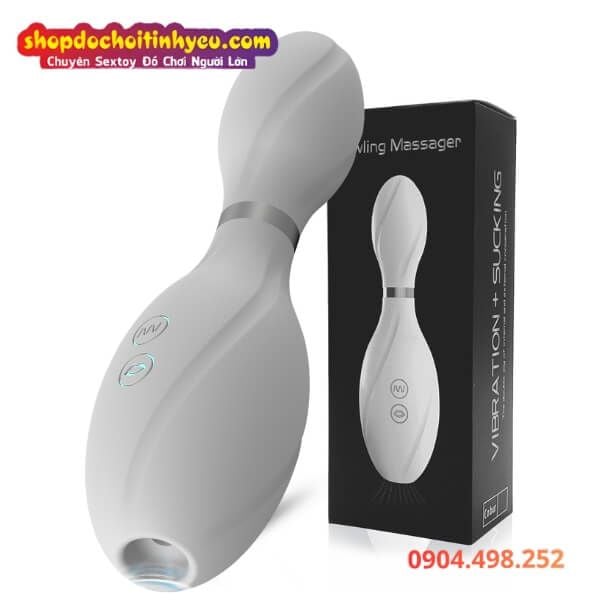 Máy Massage Ngụy Trang Bóng Bowling Hai Đầu Rung Hút Âm Đạo