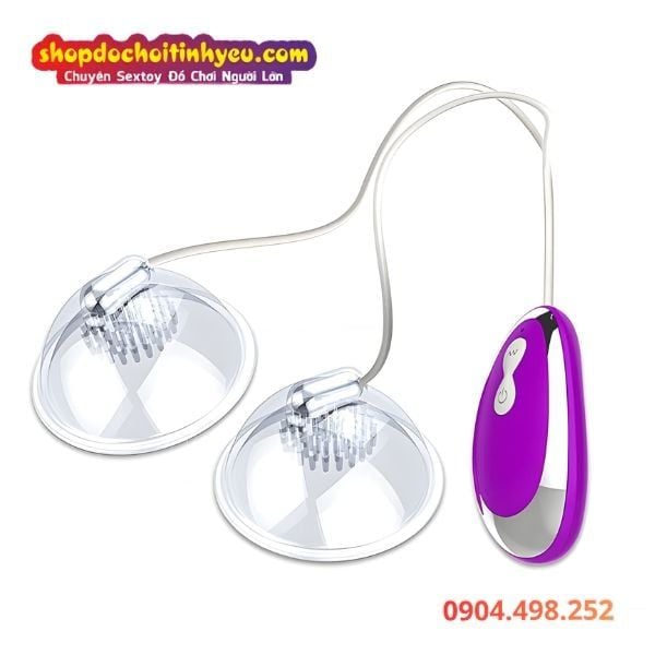 Máy Massage Vú Rung Có Gai Mềm Kèm Điều Khiển Có Dây XXOO