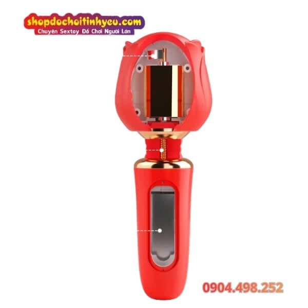 Máy Rung Hoa Hồng Mini Kèm Xoay 360 Độ Mơn Trớn ROSE VIBRATOR