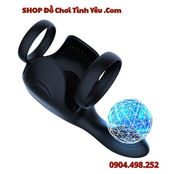 Máy Rung Khóa Tinh Đeo Buộc Cu Có Hạt Massage Tuyến Tiền Liệt