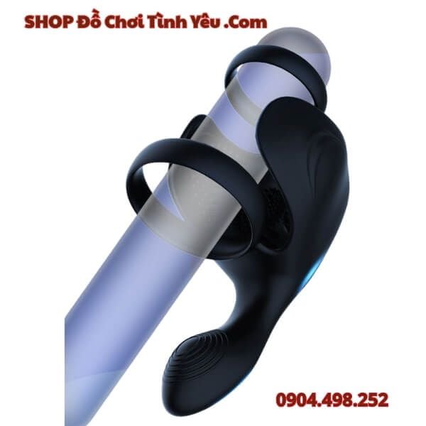 Máy Rung Khóa Tinh Đeo Buộc Cu Có Hạt Massage Tuyến Tiền Liệt