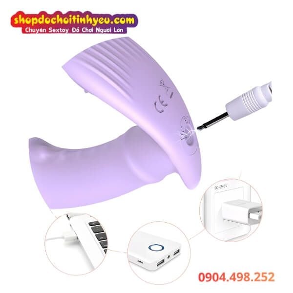 Máy Rung Liếm 2 Đầu Đeo Trong Quần Chip Có Điều Khiển Từ Xa