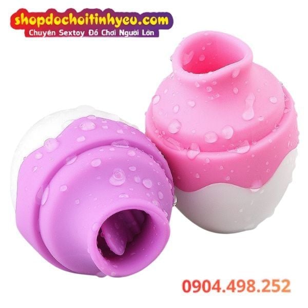 Máy Rung Liếm Kết Hợp Hút Thiết Kế Hình Quả Trứng Gà Mini