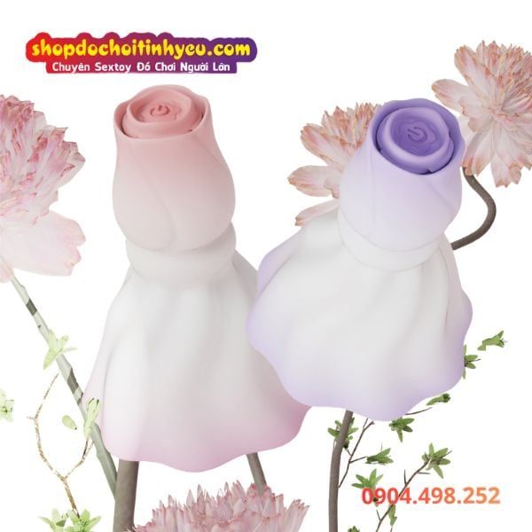 Máy Rung Mút Kích Thích Đầu Ti Hình Hoa Hồng SEX MASSAGER