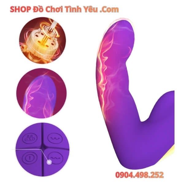 Máy Rung Ngón Tay Móc Xoa Điểm G Âm Vật Có Sưởi Ấm LETEN