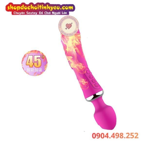 Máy Rung Thụt Tốc Độ Cao 2 Đầu Có Chế Độ Gia Nhiệt Kích Thích
