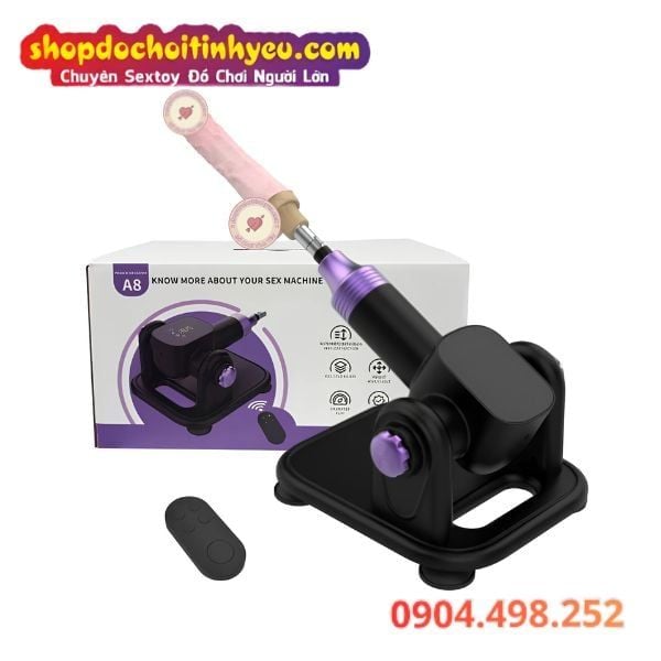 Máy Súng Dương Vật A8 Dập Thụt Tự Động Điều Khiển Từ Xa