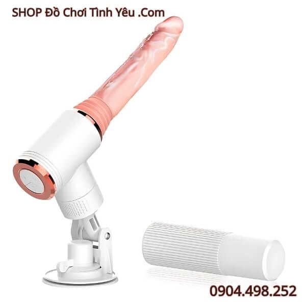 Máy Súng Dương Vật Giả Gân Nổi Rung Thụt Mạnh Có Sưởi Ấm DIBE