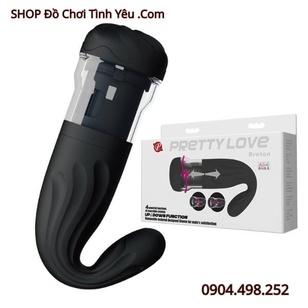 Máy Thủ Dâm Xoay Thụt Tự Động Có Tay Cầm PRETTY LOVE BRETON